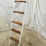 Small stepleau steel and white wood