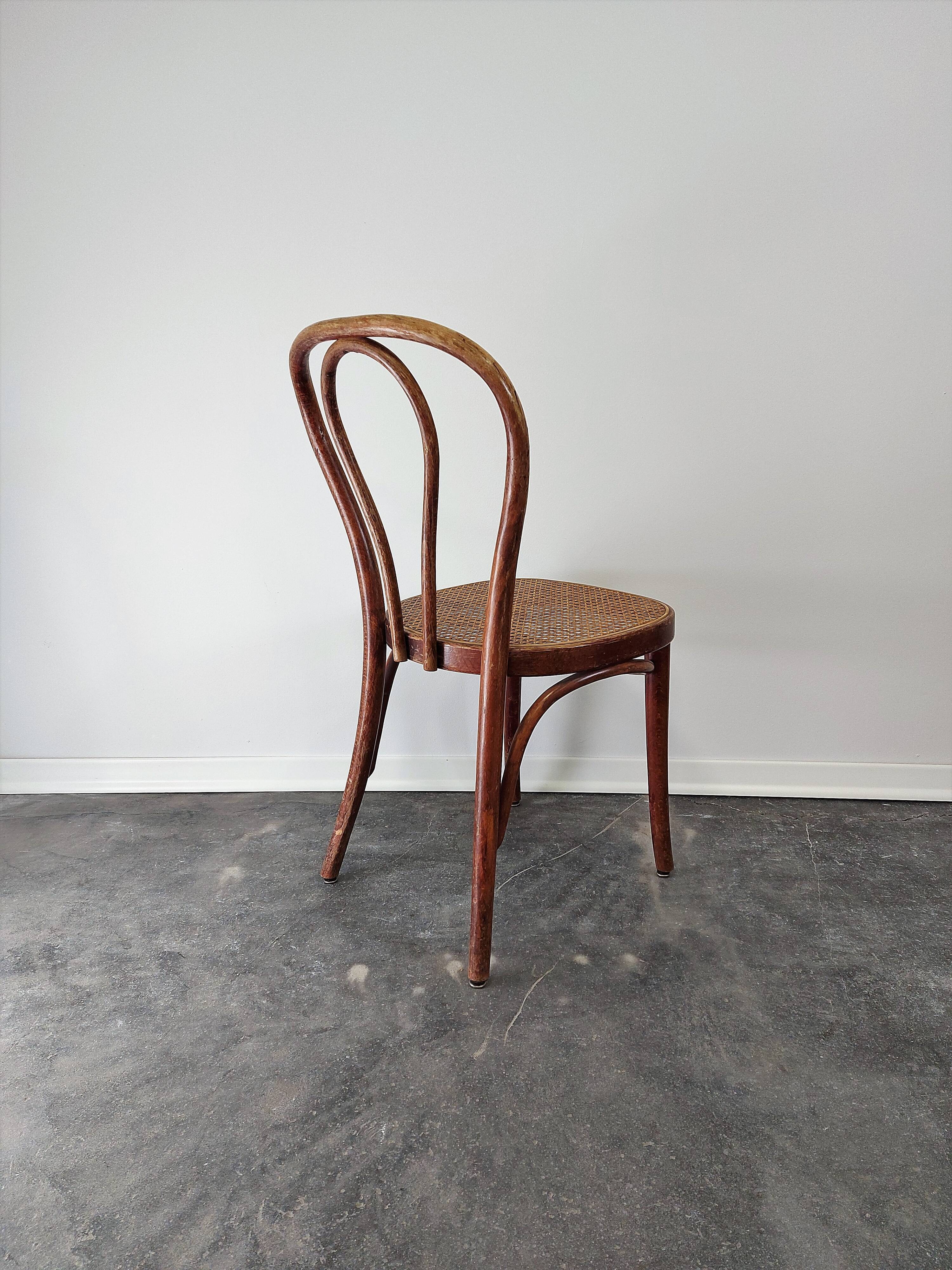Dining chair, Bentwood cane, No. 18, 1960s, 1 of 4