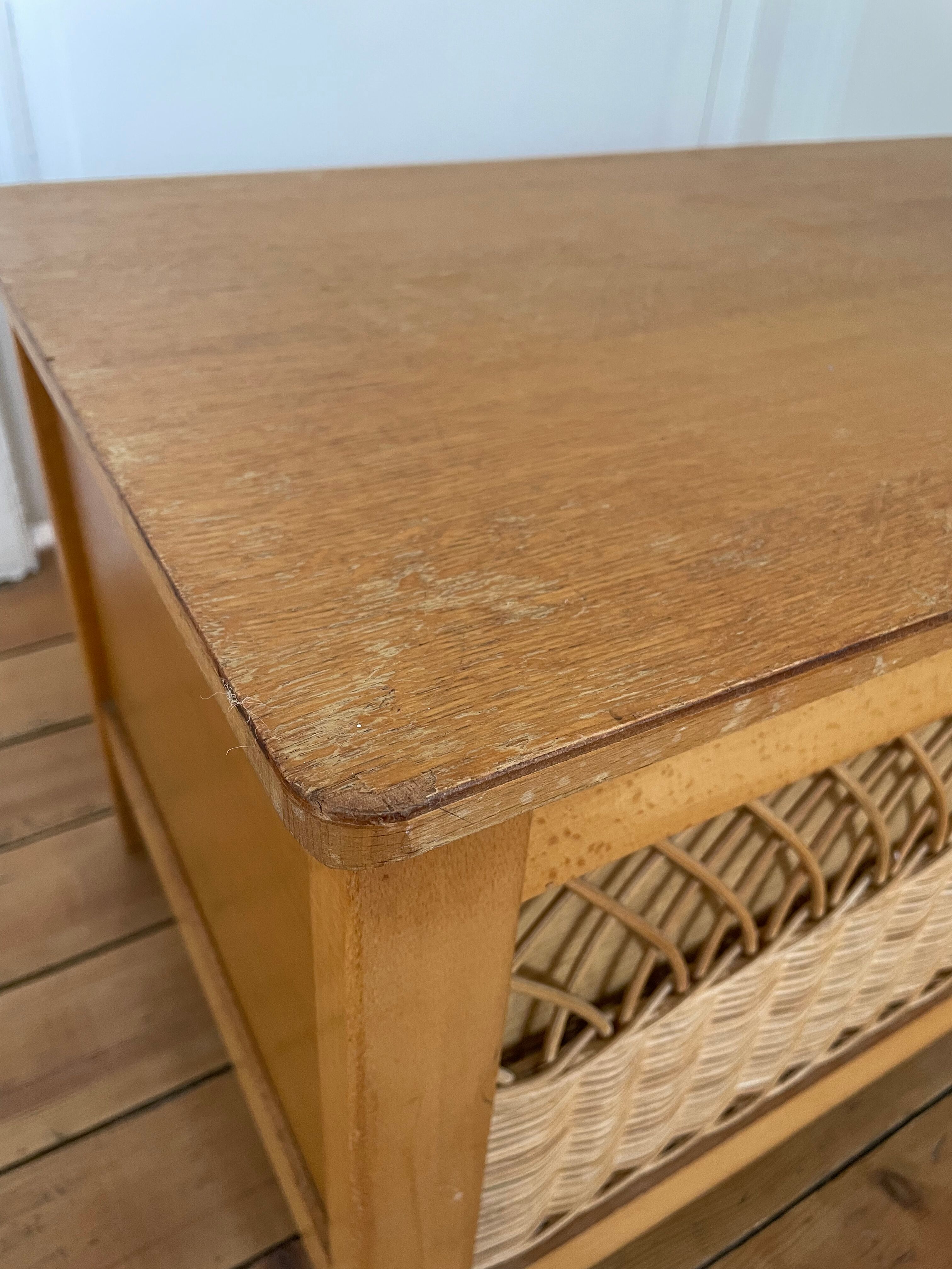 Rattan chest bench 1960s