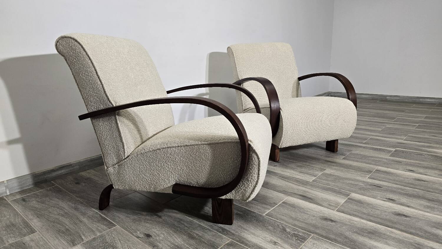 Art Deco Armchairs by Jindřich Halabala, 1950s, Set of 2