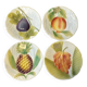 Lot 4 assiettes barbotine st clément fruits