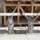 Viola Veined Violet Marble Mario Console Table by My Habitat Design