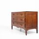 French rustic chest of drawers in solid oak with 3 drawers, ca. 1850