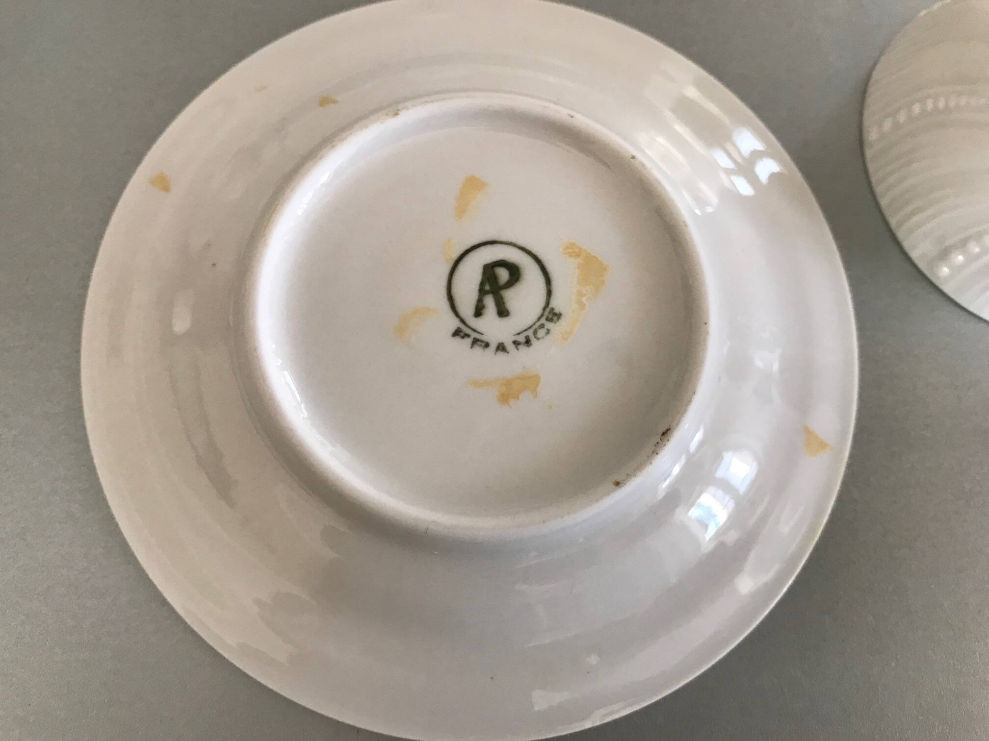 Fine white porcelain coffee service