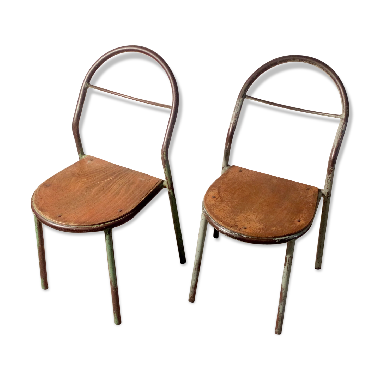 Paire de chaises en bois