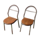Paire de chaises en bois