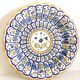 Godronné dish in earthenware signed 1951