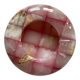 Ashtray with pink and white onyx checkerboard