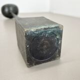 Large 47cm Brutalist Cast Iron Candle Holder by Manfred Bergmeister, Germany 1970