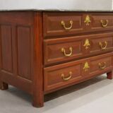 Painted Louis XIV commode with faux marble top.