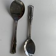 6 1970 vintage stainless steel ice cream spoons