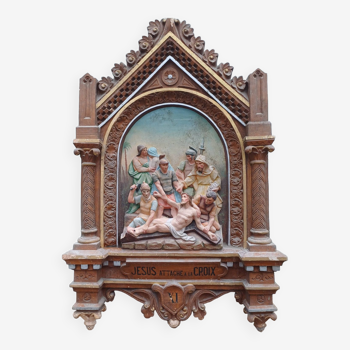 Terracotta decoration “Station of the Cross”