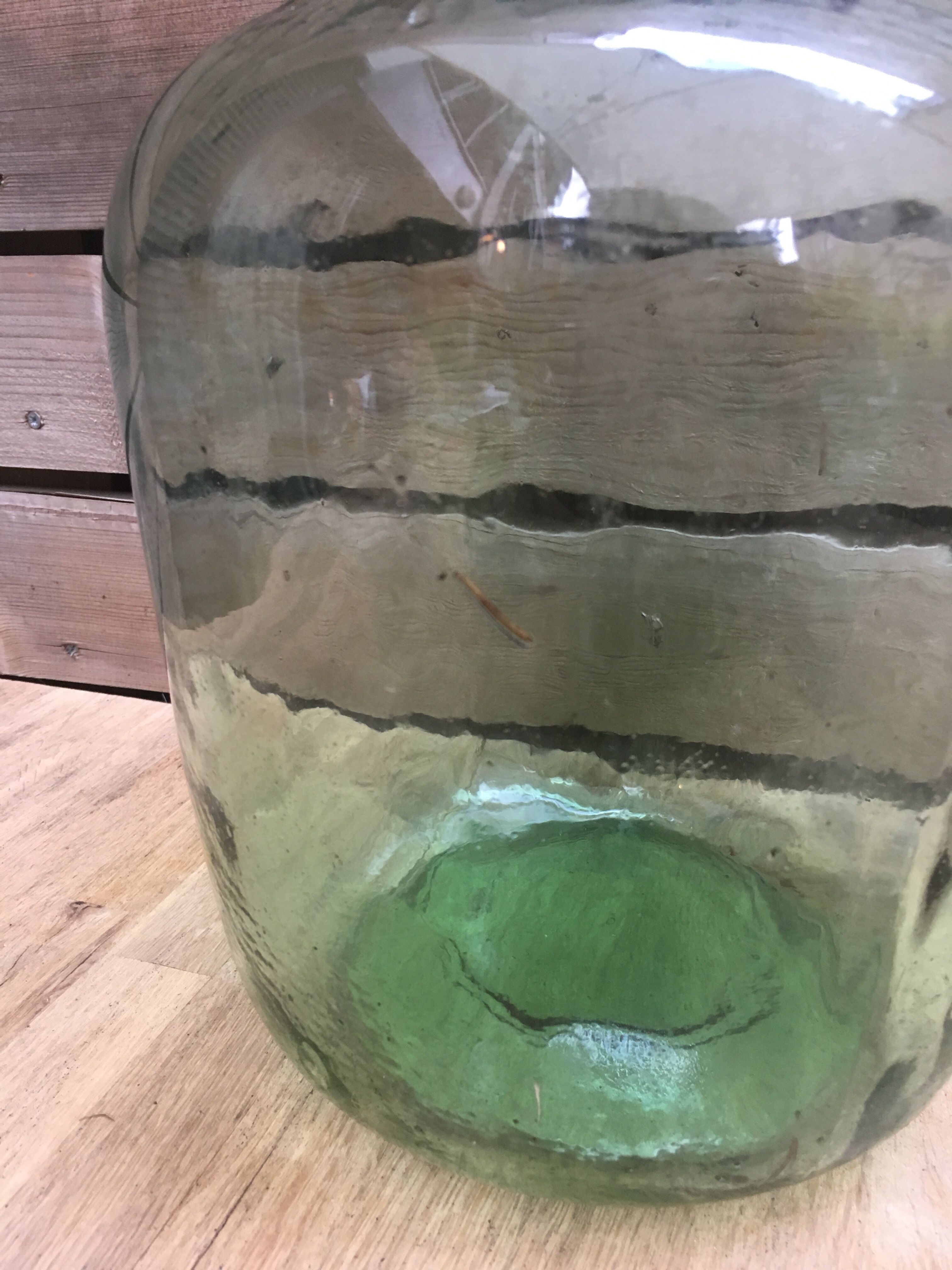 Beautiful demijohn blown glass