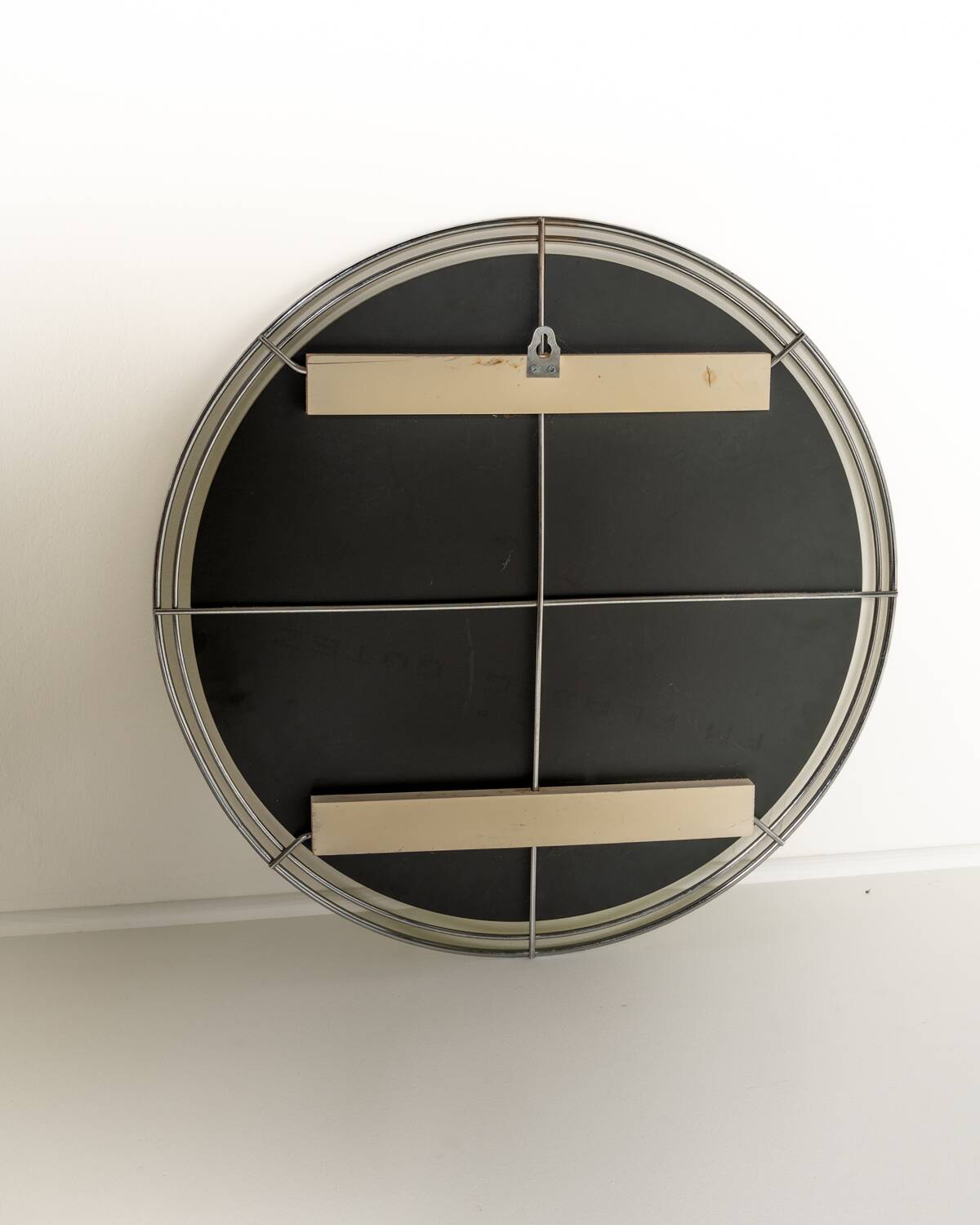 Chrome-plated metal wall mirror, second half of the 20th century