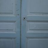 pair of large old wooden doors