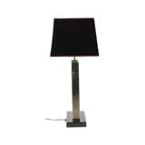 Lampe de table design Eichholtz Arlington en acier inoxydable avec base en granit 72 cm