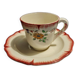 Tasse à thé café faïence Creil modèle Recamier
