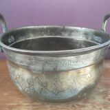 Old brass cache pot