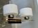 Pair of vintage 1960s wall lamps, Paris chic brass and textured glass sconces