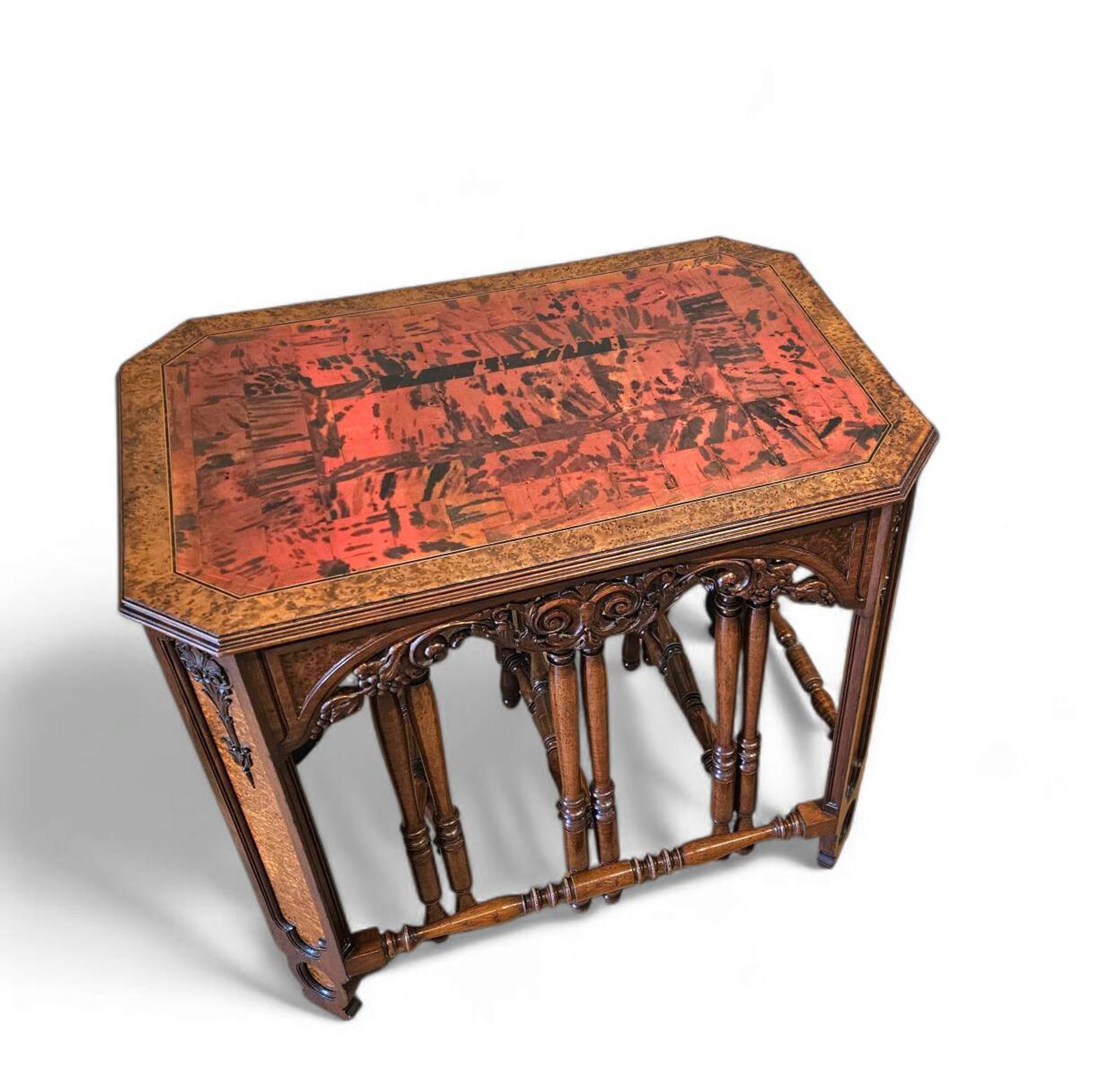 20th-century Art Deco / nesting table 3 x / attributed to Maison Franck