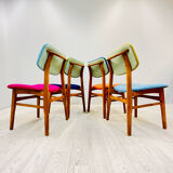 Four middle century chairs