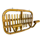 60s Rattan Coat Rack Italy Olaf Von Bohr Style