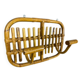60s Rattan Coat Rack Italy Olaf Von Bohr Style