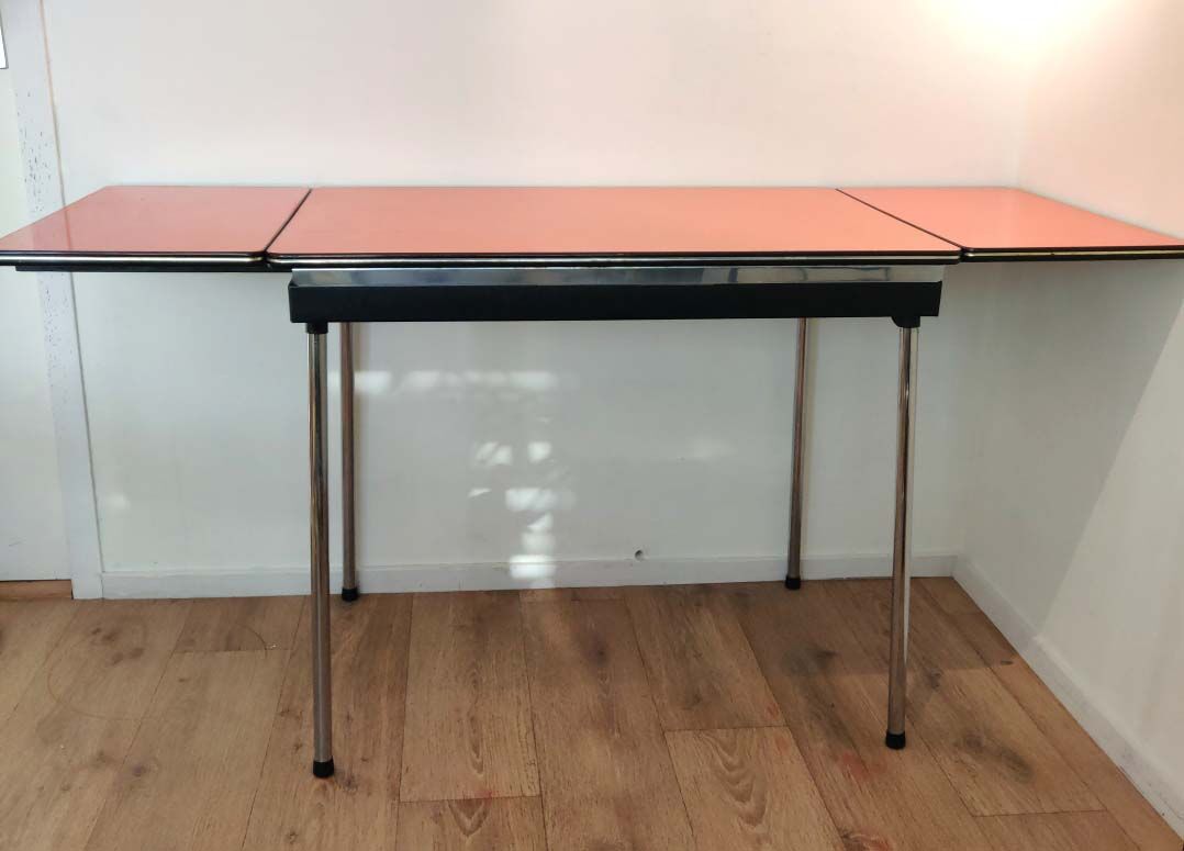 Table de cuisine extensible formica vintage formica