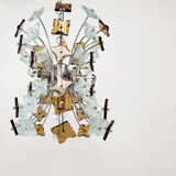 Mid century glass sputnik chandelier, 1970s