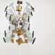 Mid century glass sputnik chandelier, 1970s
