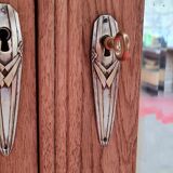 Art deco wardrobe in light oak