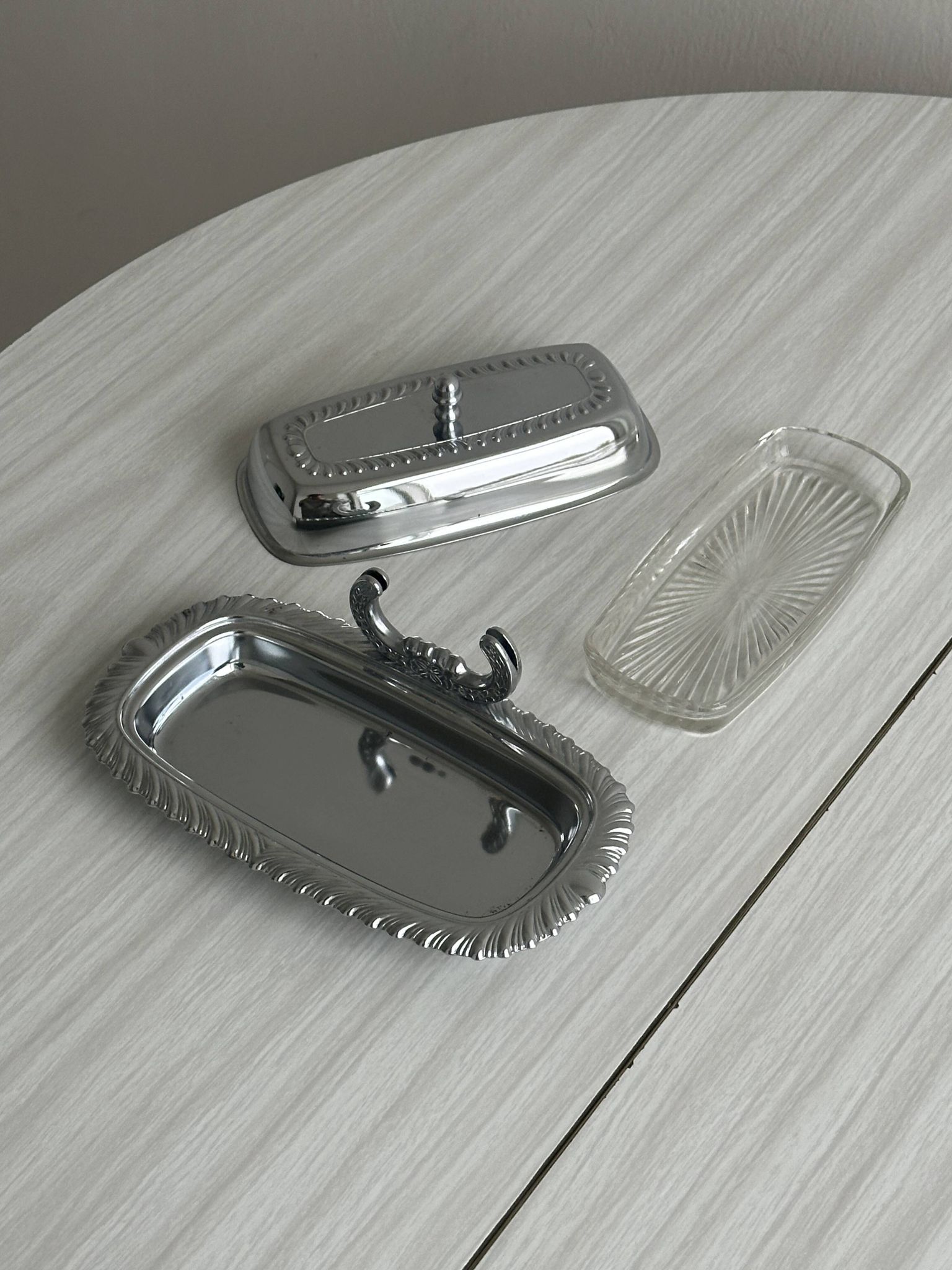 stainless steel butter dish