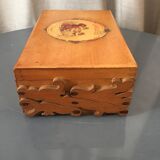 Wooden paint box 3 storage lockers