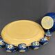 Alsace terracotta liqueur service carafe tray 6 glasses
