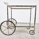 Chromed faux bamboo bar cart, Orsenigo Italy, 1970s