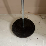 Monix vintage adjustable floor lamp, chrome and brown lacquered metal
