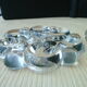 Pair of glass bottle coasters Embossed décor