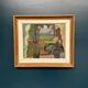 Swedish Oil on Panel – “Window View with Windmill”