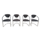 Vintage chrome dining chairs by Effezeta, 1970s - set of 4