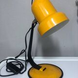 Space age 1970 yellow metal desk lamp