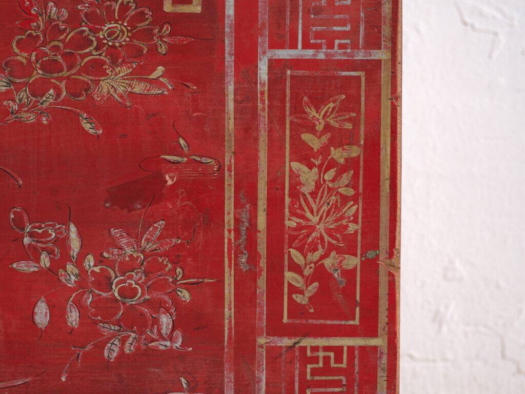 Antique Chinese painted pine chest – Dongbei, circa 1930