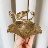 Lighter holder and ashtray in bronze "dragon"