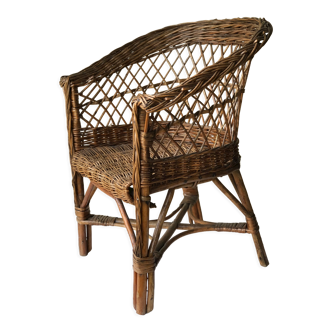 Antique rattan children's chair