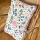 Cushion in hand-embroidered hemp.
