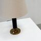 1960s brass and leather French table lamp