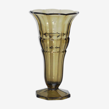 Smoked glass vase