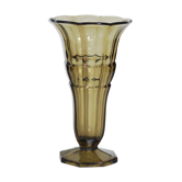 Vase en verre fumé