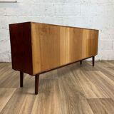 Scandinavian TV stand in rosewood signed Brouer, 60s