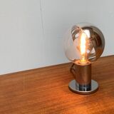Vintage German table lamp in chrome and glass by Motoko Ishii for Staff.