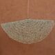 Handmade wicker hanging basket with brass finish